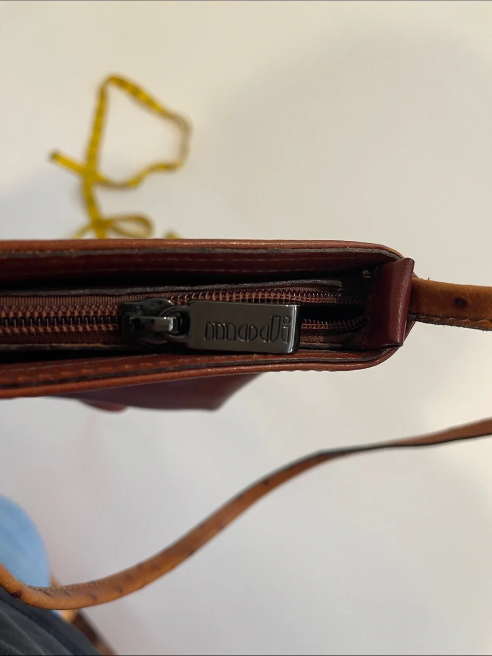 Modi Genuine Brown Leather Shoulder Bag